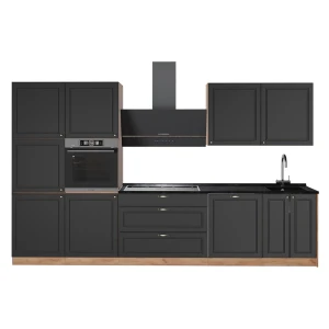 Kitchenette Fame-Line Casa de campo em ouro antracite/Carvalho dourado 340 cm, AP Antracite Vicco