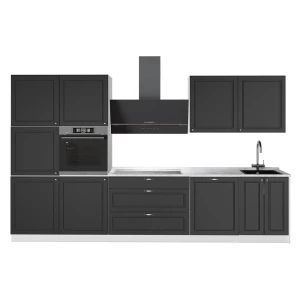 Cucina componibile Fame-Line Oro-antracite rustico/Bianco 340 cm, PL Marmo Vicco
