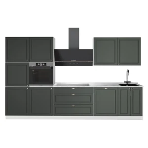 Cuisine Fame-Line Vert Or Campagne/Blanc 340cm, PT Marbre Vicco