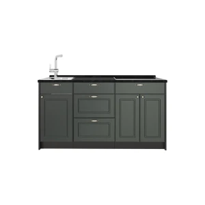 Køkkenenhed Fame-Line Grøn guld Country 150 cm, BP Antracit Vicco