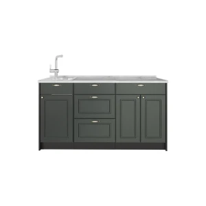 Køkkenenhed Fame-Line Grøn guld Country 150 cm, BP Marmor Vicco
