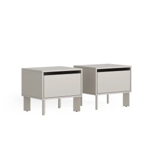 Bedside table Monti Cashmere 48.2 x 44 cm Set of 2 Vicco