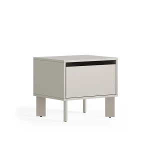 Nightstand Monti Cashmere 48.2 x 44 cm with drawer, set of 2 Vicco