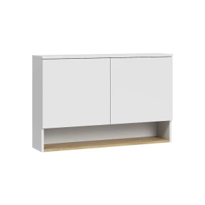 Badkamerkast Viktor Wit/Artisanaal eiken 93.6 x 60 cm met 2 deuren Vicco