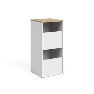 Bathroom cabinet Viktor White/Artisan oak 40.2 x 88.2 cm with 2 doors Vicco