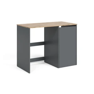 Wasmachinekast Viktor Antraciet/Goudkleurig Eiken 113.6 x 88.2 cm met spoelkast Vicco