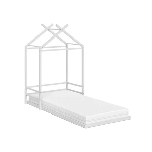 Lettino a pavimento Roofy Bianco 90x200 con materasso Vitalispa