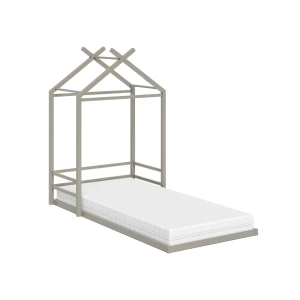 Lettino a pavimento Roofy Grigio 90x200 con materasso Vitalispa