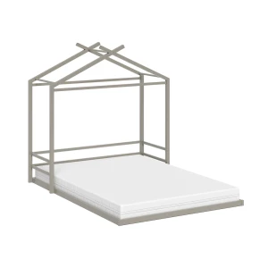 Lettino a pavimento Roofy Grigio 140x200 con materasso Vitalispa