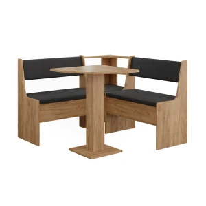 Gruppo panca ad angolo Roman Rovere dorato/Antracite 60 x 60 cm Vicco