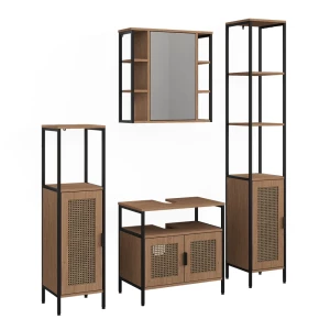 Badmöbel-Set Linara Eiche 4er Set Vicco