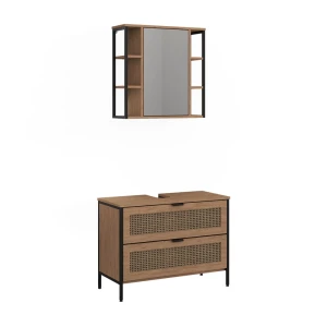 Badmöbel-Set Linara Eiche 2er Set Vicco