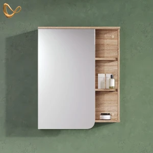 Spiegelschrank Marano Sonoma/Weiß 60 x 75 cm mit 2 Schubladen livinity®