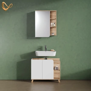 Badmöbel-Set Marano Sonoma/Weiß 2-teilig livinity®
