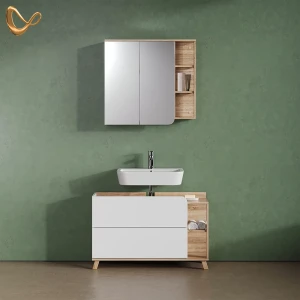 Badmöbel-Set Marano Sonoma/Weiß 2-teilig livinity®