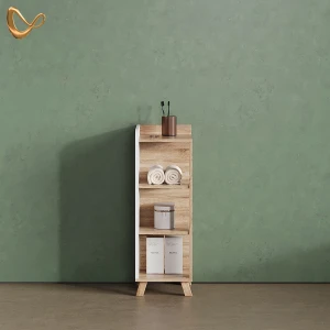 Midischrank Marano Sonoma/Weiß 30 x 90 cm mit 4 Ablagen livinity®