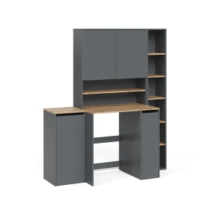 Bathroom furniture set Viktor Anthracite/Goldkraft oak 4 parts Vicco