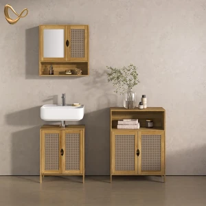 Badmöbel-Set Mincio Bambus 3-teilig livinity®