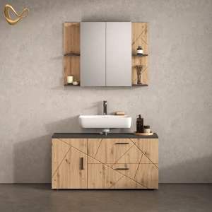 Badmöbel-Set Ronco Anthrazit/Artisan-Eiche 2-teilig livinity®
