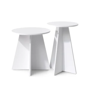 Coffee table Forma White 40 x 50 cm Set of 2 Vicco