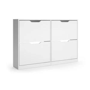Schuhkipper Luca Weiß 116 x 77 cm mit 2x2 Kippfächern Vicco