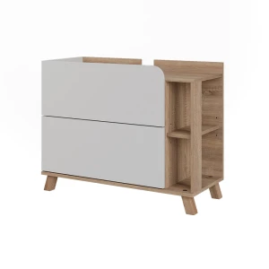 Wastafelonderkast Karen Wit/Sonoma 80 x 65 cm met 2 lades Vicco
