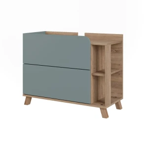 Wastafelonderkast Karen Blauw/Sonoma 80 x 65 cm met 2 lades Vicco