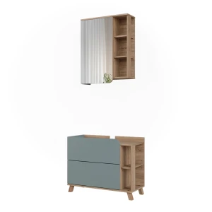 Badkamermeubelset Karen Blauw/Sonoma 2 delen Vicco