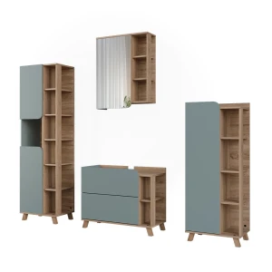Badkamermeubelset Karen Blauw/Sonoma 4 delen Vicco