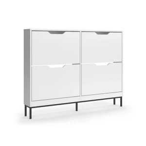 Schuhkipper Luca Weiß 116 x 88.5 cm mit 2x2 Kippfächern Vicco