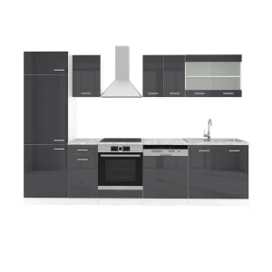 Keittokomero R-Line Antrasiitti korkeakiilto/valkoinen 300 cm , AP Marble Vicco