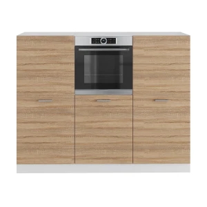 Blok kuchenny R-Line Sonoma/Biały 180 cm bez blatu roboczego Vicco
