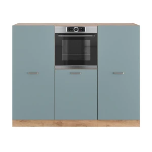 Bloco de cozinha R-Line Azul-cinza/Carvalho Goldkraft 180 cm sem bancada Vicco