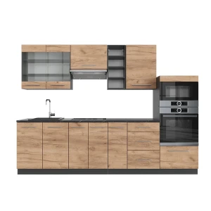Konyhabútor Fame-Line Gold power tölgy/antracit 280 cm , MP Antracit Vicco