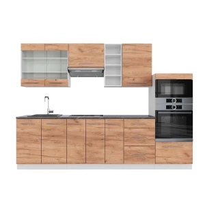 Kitchenette Fame-Line Carvalho Goldkraft/branco 280 cm , AP Antracite Vicco