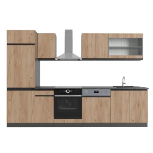 Kitchenette R-Line Carvalho Goldkraft/antracite 300 cm , AP Antracite Vicco