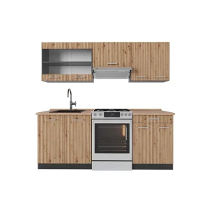 Aneks kuchenny R-Line Artisan dąb/antracyt 200 cm , BP Dąb Vicco