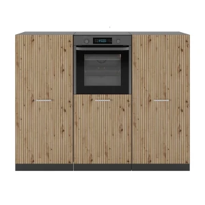 Küchenblock R-Line Artisan Eiche/Anthrazit 180 cm ohne Arbeitsplatte Vicco