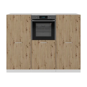 Cucine componibili piccole R-Line Rovere artigianale/bianco 180 cm senza piano di lavoro Vicco