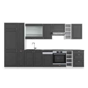 Kitchenette Fame-Line Ouro antracite/branco 355 cm , AP Antracite Vicco
