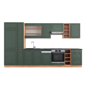 Zabudowa kuchenna Fame-Line Green-Gold Country/Gold Power Oak 355 cm , BP Antracyt Vicco