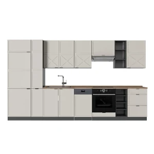 Kitchenette Fame-Line CinzaBege/Antracite 355 cm , AP Carvalho Vicco