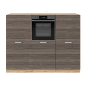 Cucine componibili piccole R-Line Grigio nobile/rovere dorato 180 cm senza piano di lavoro Vicco