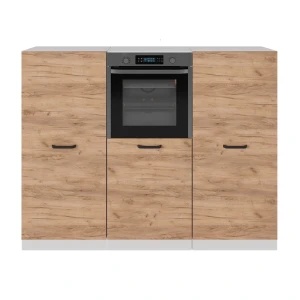 Küchenblock R-Line Goldkraft Eiche/Weiß 180 cm ohne Arbeitsplatte Vicco