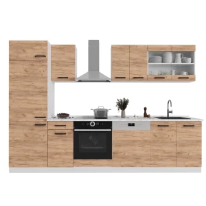 Konyhabútor R-Line Gold power tölgy/fehér 300 cm MP Tölgy Vicco