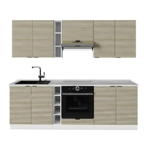 Konyha Fame-Line Tölgy panel/fehér 235 cm munkalap nélkül Vicco