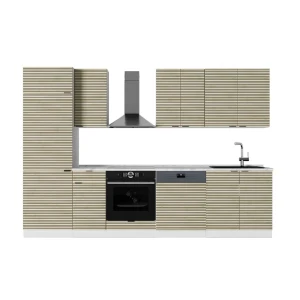 Konyhabútor Fame-Line Tölgy panel/fehér 300 cm munkalap nélkül Vicco
