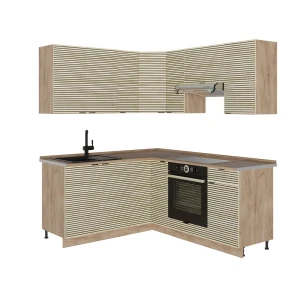 Cozinha de canto Fame-Line Painel de carvalho/Carvalho dourado 190 x 160 cm, AP Carvalho Vicco