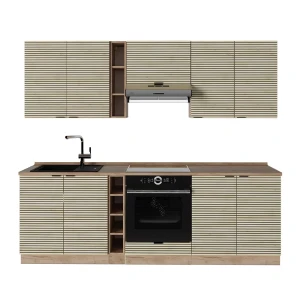 Kitchenette Fame-Line Painel de carvalho/carvalho Goldkraft 235 cm , AP Carvalho Vicco