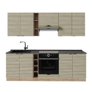 Konyhabútor Fame-Line Tölgy panel/Goldkraft tölgy 235 cm , MP Antracit Vicco